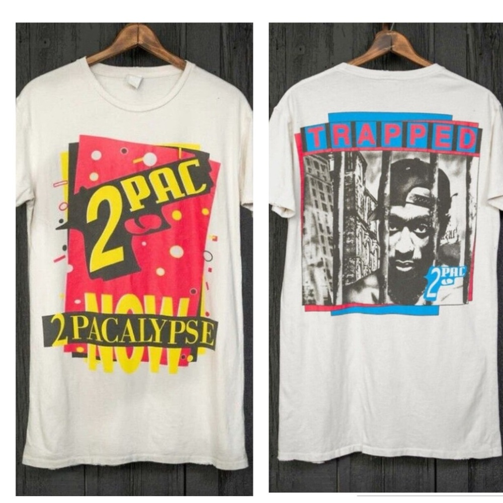 Madeworn Shirt Adult XS 2PAC Tupac Oversized Multicolor Stretch NWT